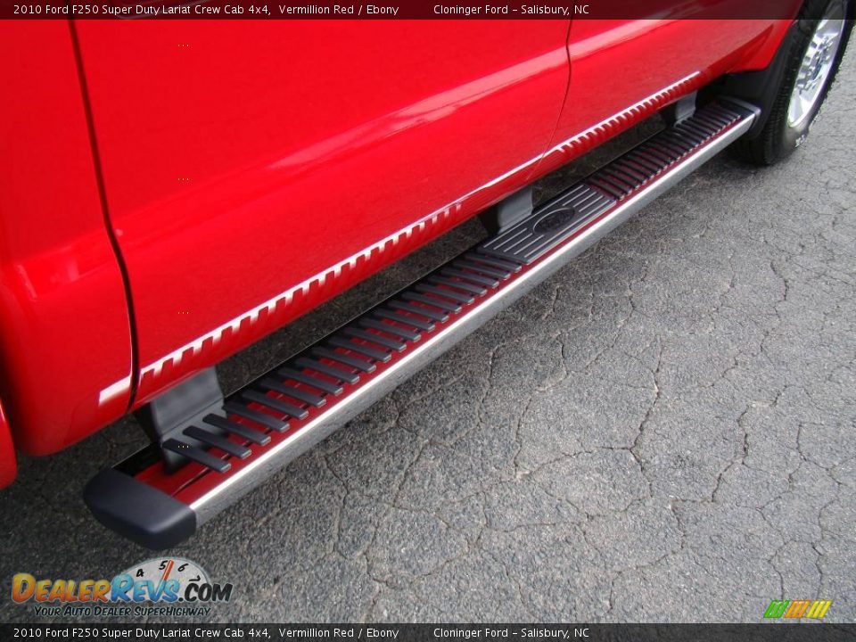 2010 Ford F250 Super Duty Lariat Crew Cab 4x4 Vermillion Red / Ebony Photo #15