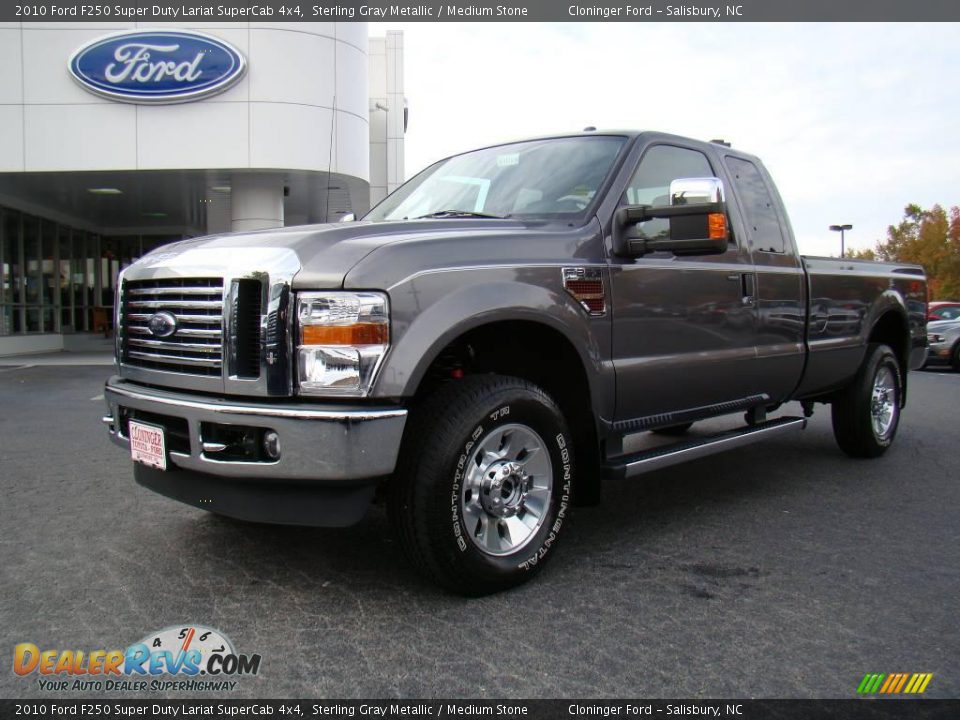 2010 Ford F250 Super Duty Lariat SuperCab 4x4 Sterling Gray Metallic / Medium Stone Photo #6