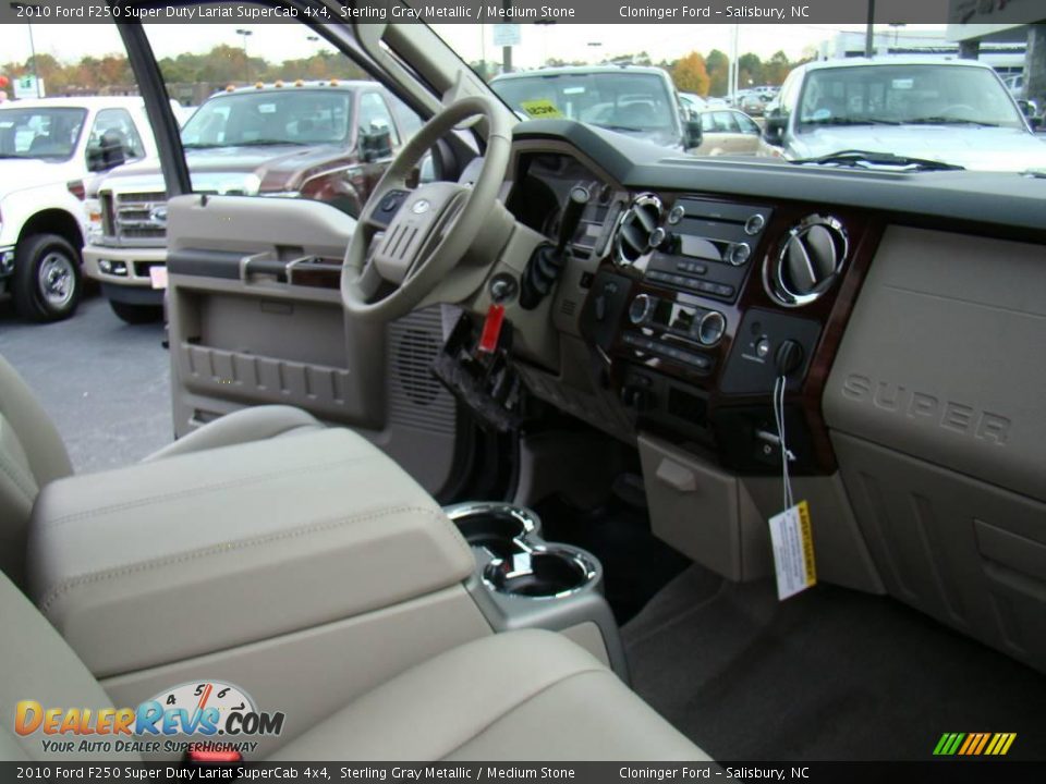 2010 Ford F250 Super Duty Lariat SuperCab 4x4 Sterling Gray Metallic / Medium Stone Photo #13