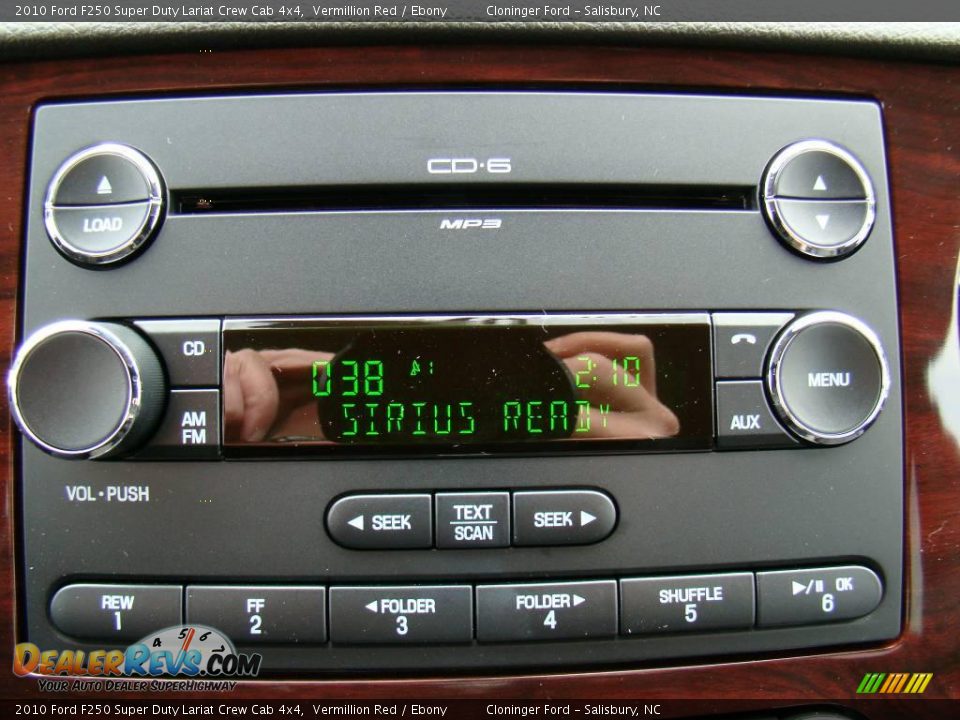 2010 Ford F250 Super Duty Lariat Crew Cab 4x4 Vermillion Red / Ebony Photo #22