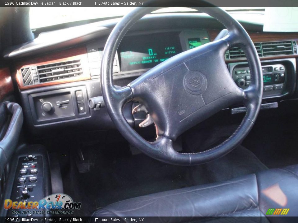 1996 Cadillac DeVille Sedan Black / Black Photo #12