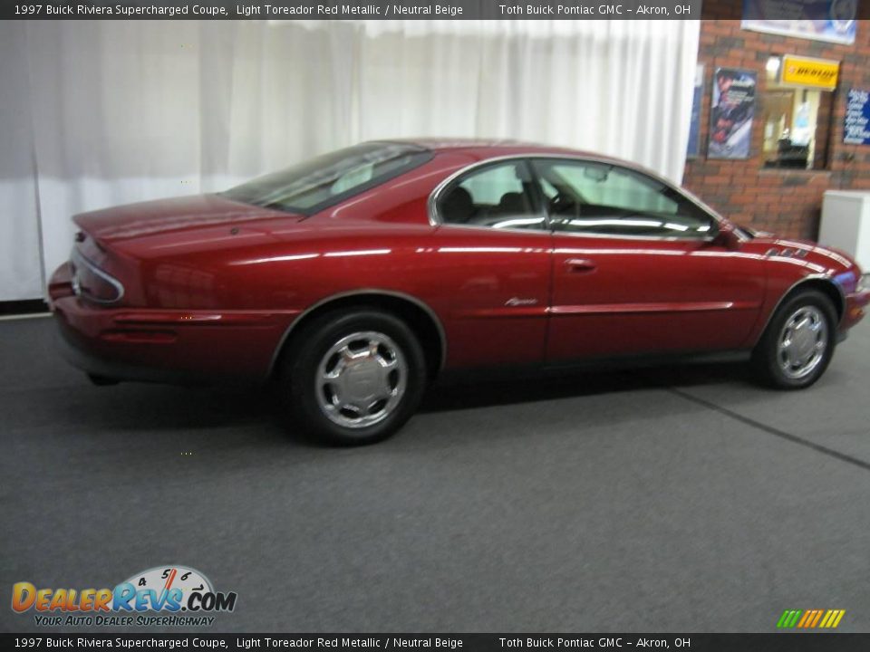 1997 Buick Riviera Supercharged Coupe Light Toreador Red Metallic / Neutral Beige Photo #3
