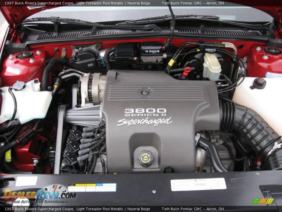 1997 Buick Riviera Supercharged Coupe 3.8 Liter OHV 12-Valve V6 Engine Photo #20