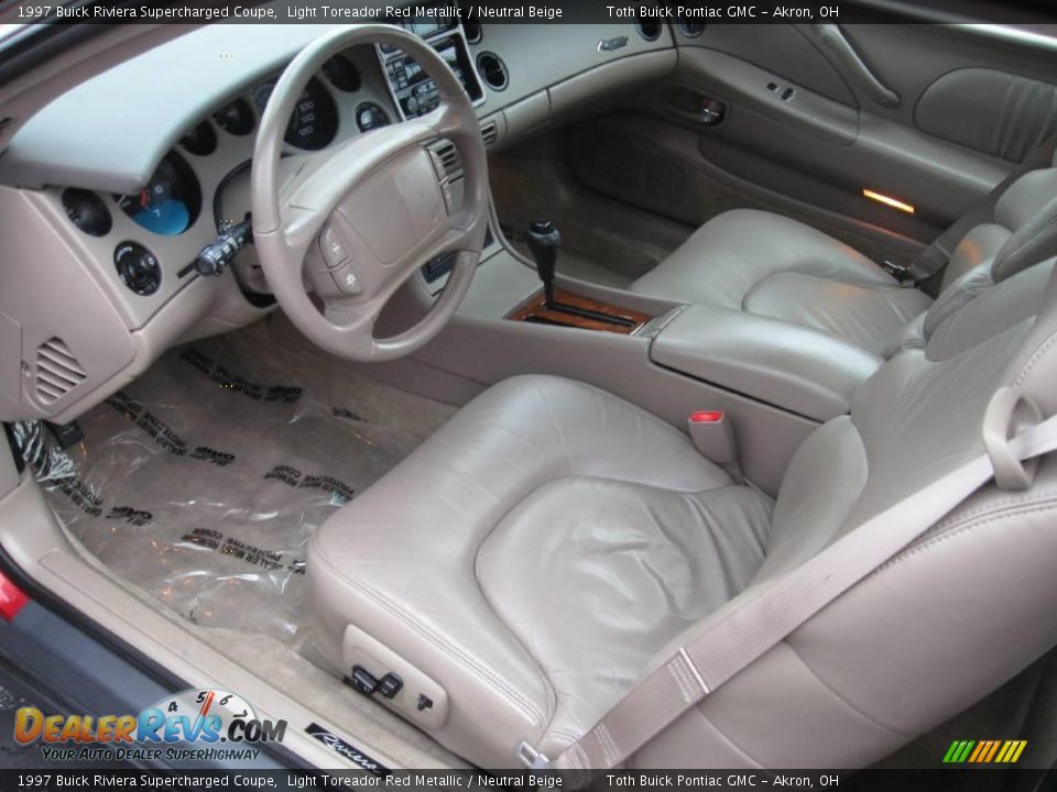 Neutral Beige Interior - 1997 Buick Riviera Supercharged Coupe Photo #26
