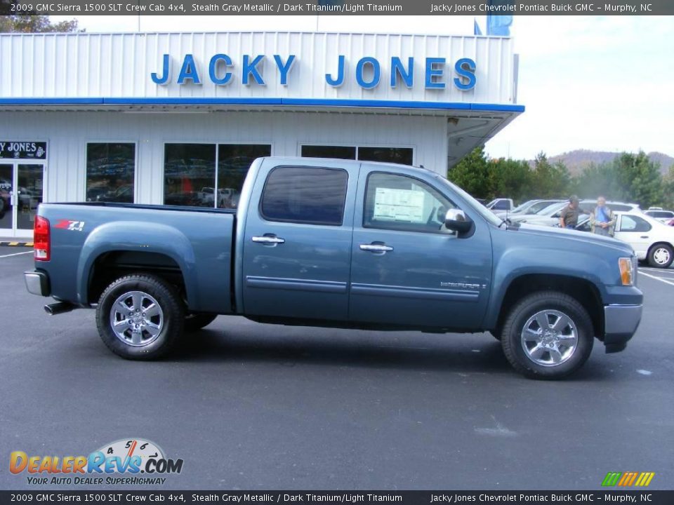 2009 GMC Sierra 1500 SLT Crew Cab 4x4 Stealth Gray Metallic / Dark Titanium/Light Titanium Photo #1