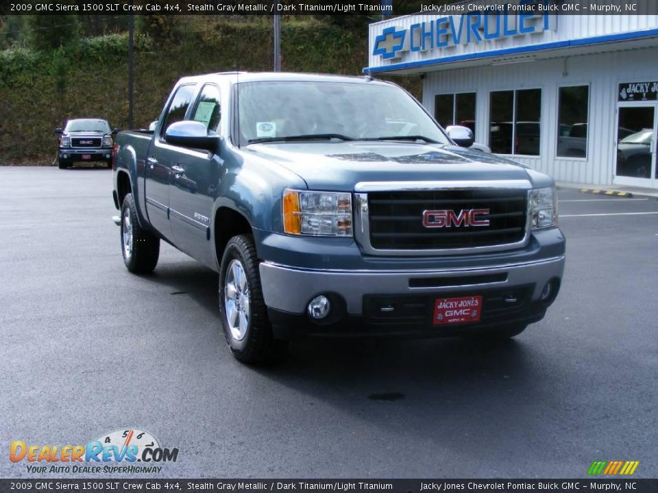 2009 GMC Sierra 1500 SLT Crew Cab 4x4 Stealth Gray Metallic / Dark Titanium/Light Titanium Photo #2