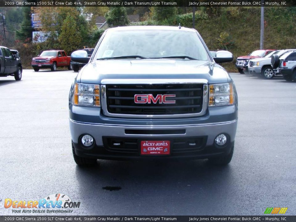 2009 GMC Sierra 1500 SLT Crew Cab 4x4 Stealth Gray Metallic / Dark Titanium/Light Titanium Photo #3