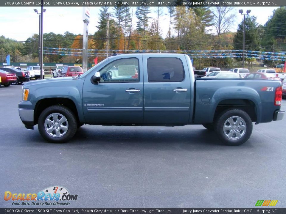 2009 GMC Sierra 1500 SLT Crew Cab 4x4 Stealth Gray Metallic / Dark Titanium/Light Titanium Photo #5