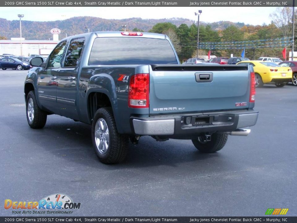 2009 GMC Sierra 1500 SLT Crew Cab 4x4 Stealth Gray Metallic / Dark Titanium/Light Titanium Photo #6
