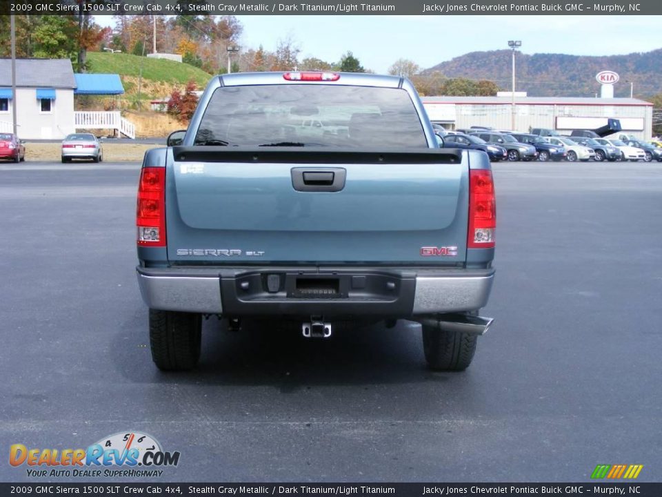 2009 GMC Sierra 1500 SLT Crew Cab 4x4 Stealth Gray Metallic / Dark Titanium/Light Titanium Photo #7