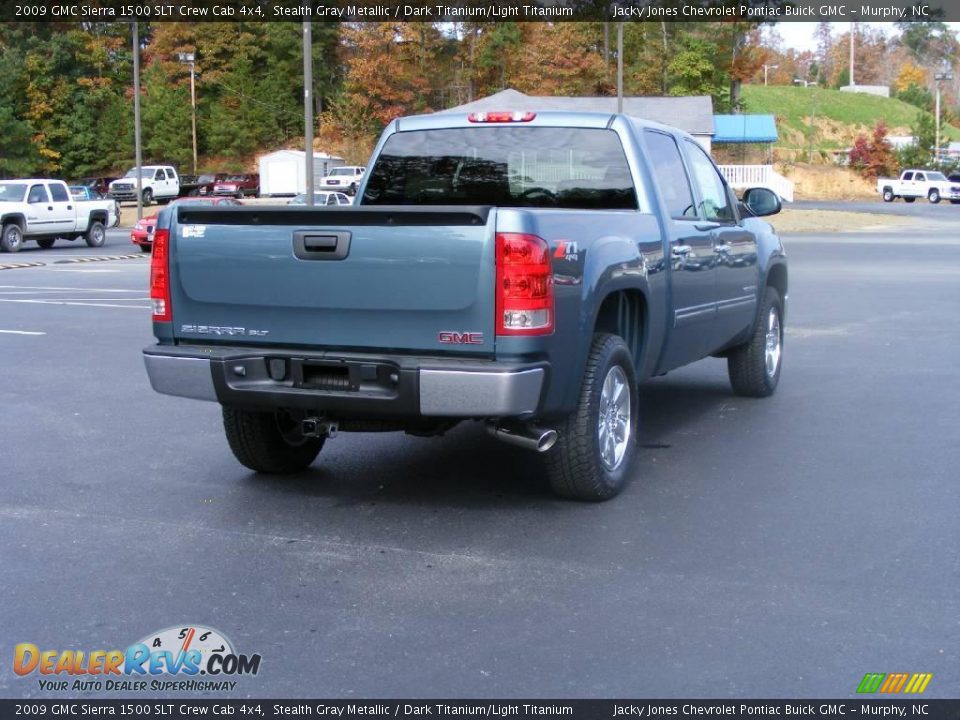 2009 GMC Sierra 1500 SLT Crew Cab 4x4 Stealth Gray Metallic / Dark Titanium/Light Titanium Photo #8