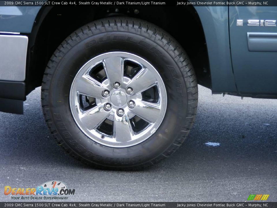 2009 GMC Sierra 1500 SLT Crew Cab 4x4 Stealth Gray Metallic / Dark Titanium/Light Titanium Photo #9
