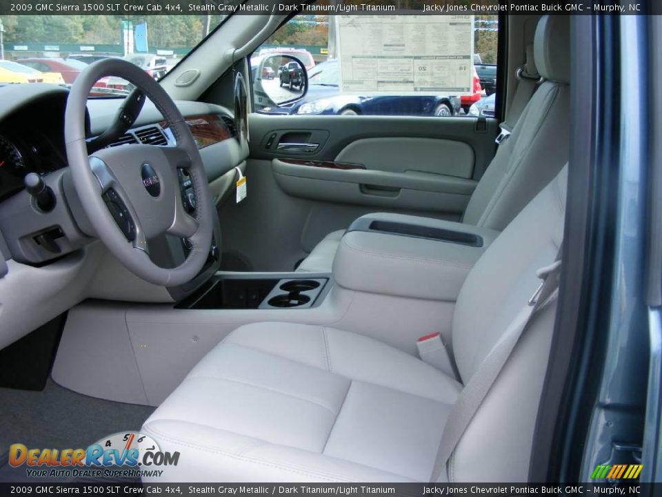 2009 GMC Sierra 1500 SLT Crew Cab 4x4 Stealth Gray Metallic / Dark Titanium/Light Titanium Photo #12