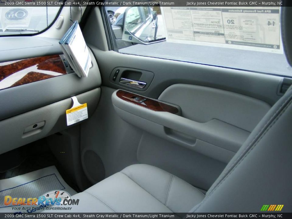 2009 GMC Sierra 1500 SLT Crew Cab 4x4 Stealth Gray Metallic / Dark Titanium/Light Titanium Photo #21