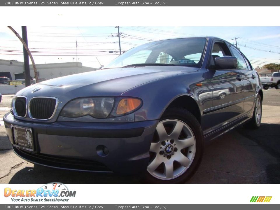 2003 BMW 3 Series 325i Sedan Steel Blue Metallic / Grey Photo #1