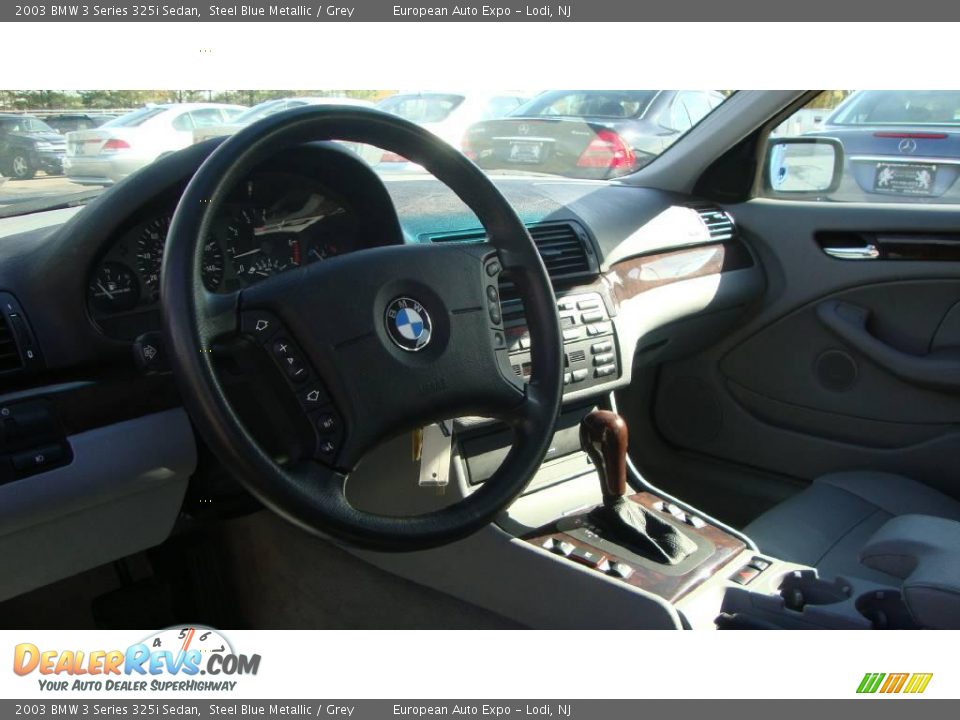 2003 BMW 3 Series 325i Sedan Steel Blue Metallic / Grey Photo #6