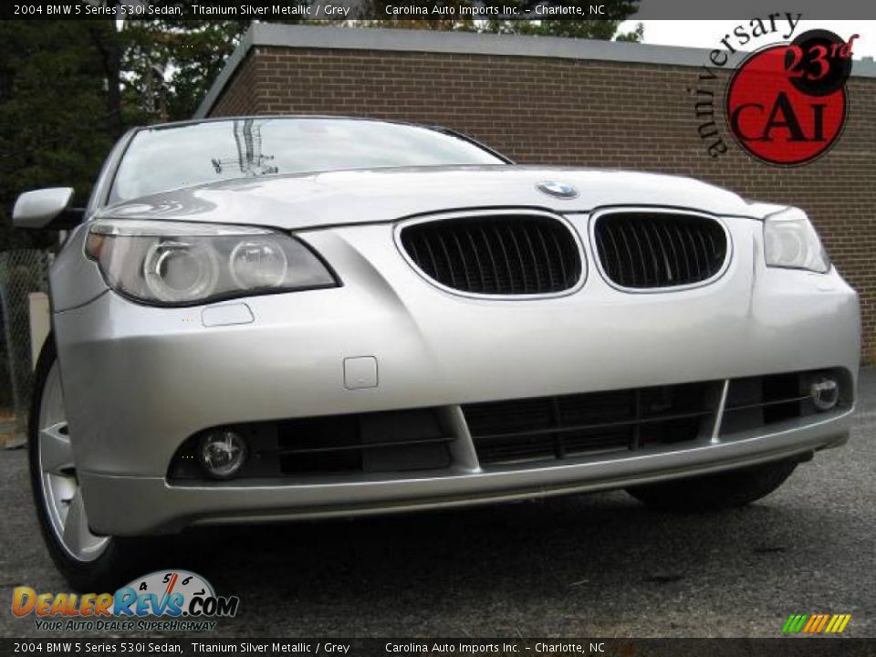 2004 BMW 5 Series 530i Sedan Titanium Silver Metallic / Grey Photo #1