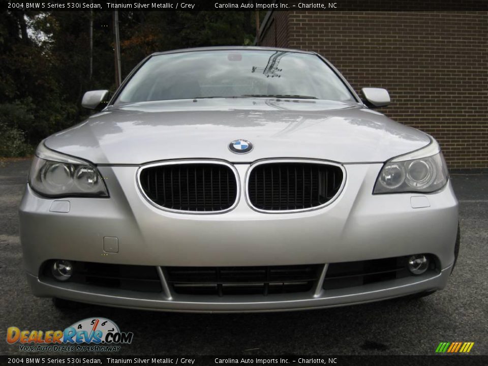 2004 BMW 5 Series 530i Sedan Titanium Silver Metallic / Grey Photo #3