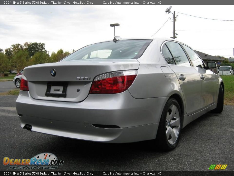 2004 BMW 5 Series 530i Sedan Titanium Silver Metallic / Grey Photo #8