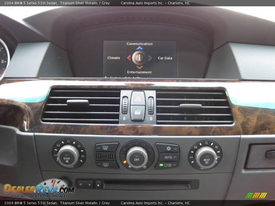 2004 BMW 5 Series 530i Sedan Titanium Silver Metallic / Grey Photo #13
