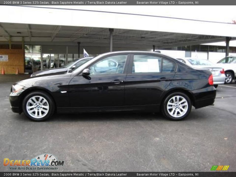 2006 BMW 3 Series 325i Sedan Black Sapphire Metallic / Terra/Black Dakota Leather Photo #2