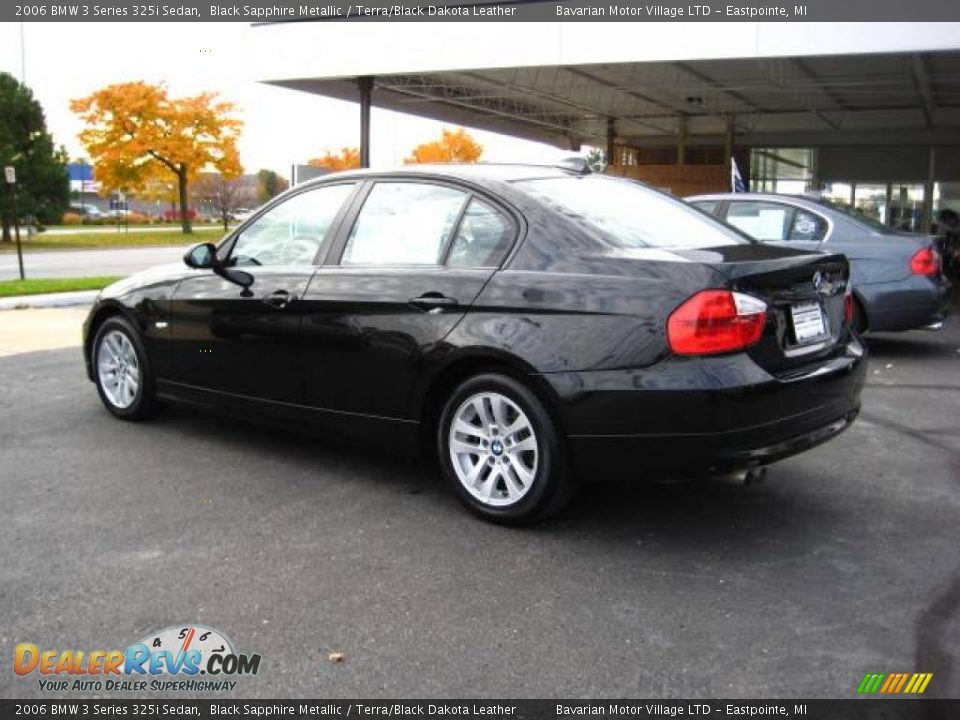 2006 BMW 3 Series 325i Sedan Black Sapphire Metallic / Terra/Black Dakota Leather Photo #3