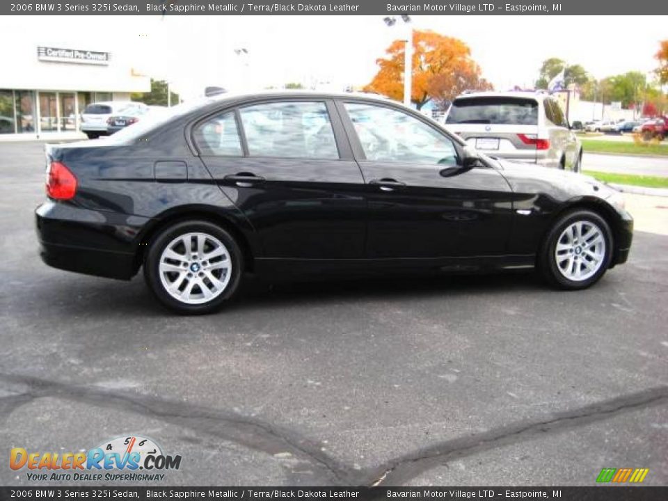 2006 BMW 3 Series 325i Sedan Black Sapphire Metallic / Terra/Black Dakota Leather Photo #6