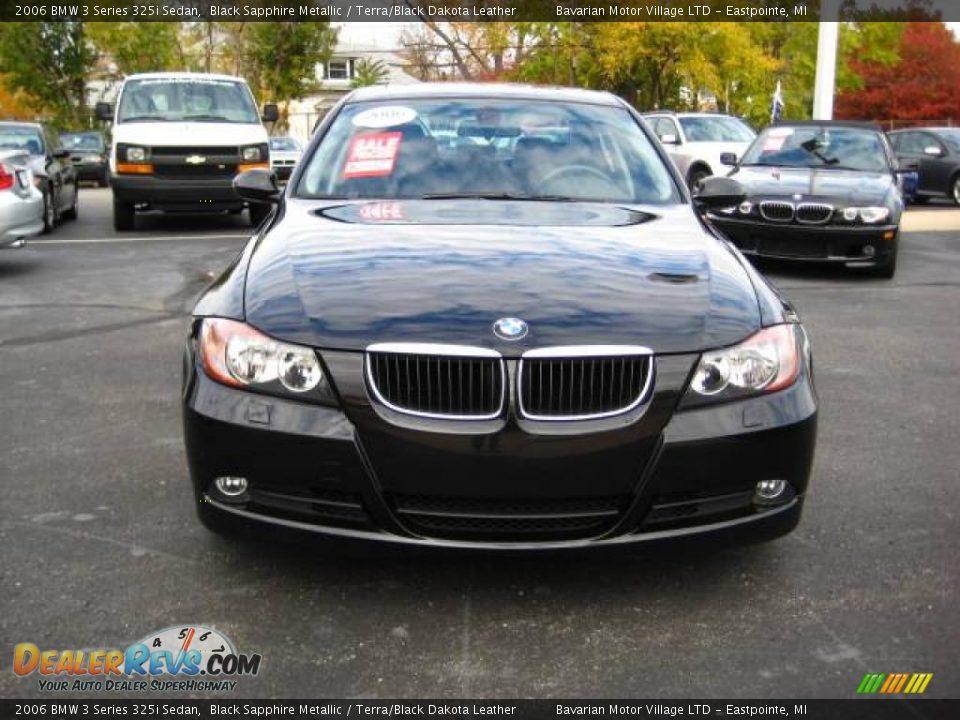 2006 BMW 3 Series 325i Sedan Black Sapphire Metallic / Terra/Black Dakota Leather Photo #8