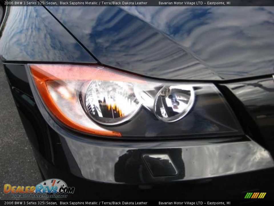 2006 BMW 3 Series 325i Sedan Black Sapphire Metallic / Terra/Black Dakota Leather Photo #9