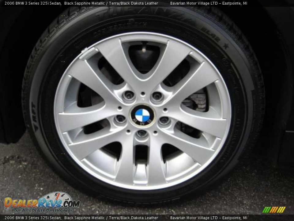 2006 BMW 3 Series 325i Sedan Black Sapphire Metallic / Terra/Black Dakota Leather Photo #10