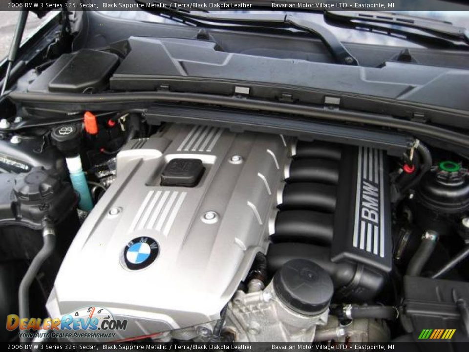 2006 BMW 3 Series 325i Sedan Black Sapphire Metallic / Terra/Black Dakota Leather Photo #11
