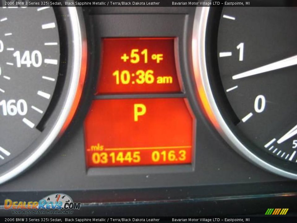 2006 BMW 3 Series 325i Sedan Black Sapphire Metallic / Terra/Black Dakota Leather Photo #24