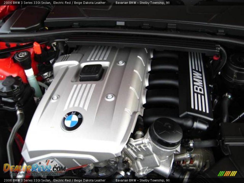 2006 BMW 3 Series 330i Sedan Electric Red / Beige Dakota Leather Photo #12