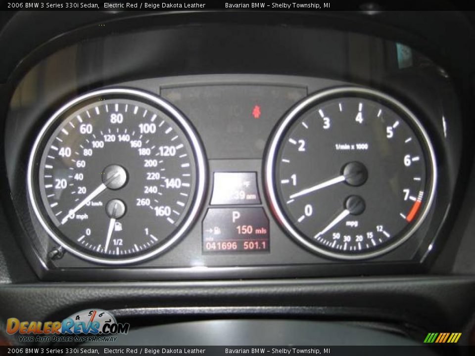 2006 BMW 3 Series 330i Sedan Electric Red / Beige Dakota Leather Photo #24