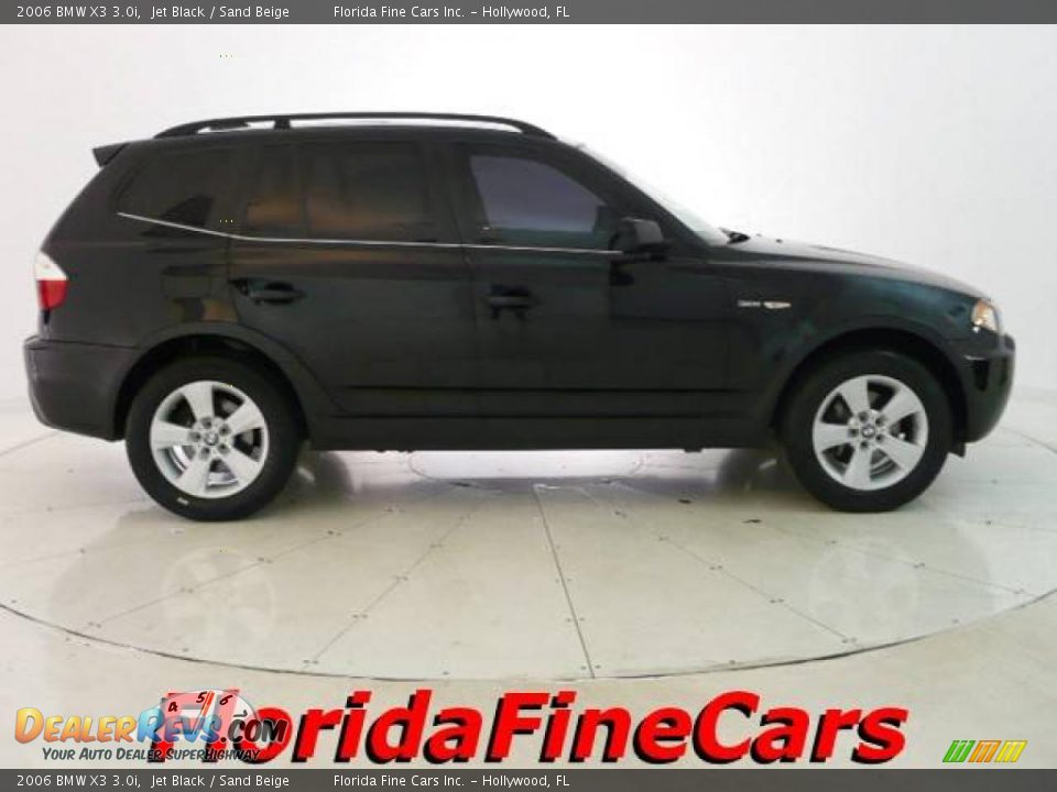 2006 BMW X3 3.0i Jet Black / Sand Beige Photo #4