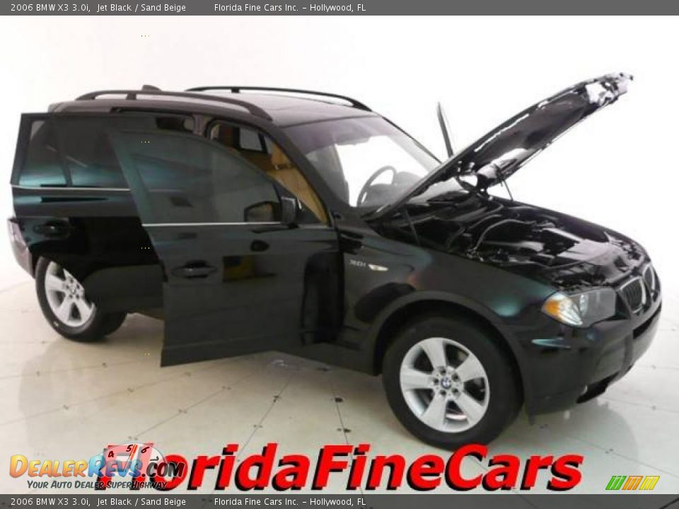 2006 BMW X3 3.0i Jet Black / Sand Beige Photo #7