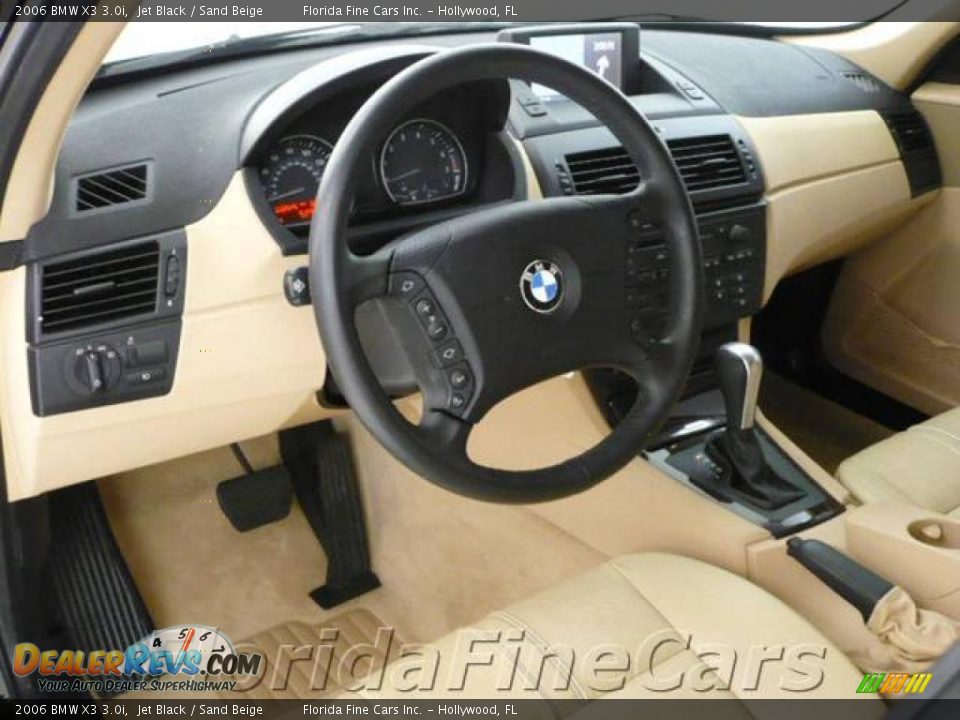 2006 BMW X3 3.0i Jet Black / Sand Beige Photo #12