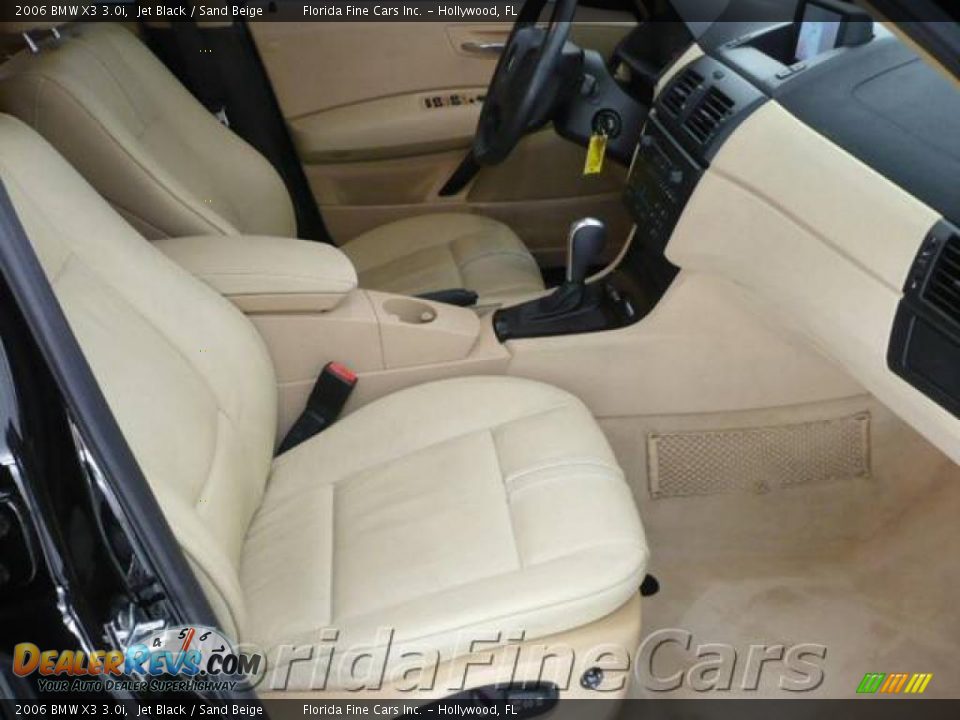 2006 BMW X3 3.0i Jet Black / Sand Beige Photo #13