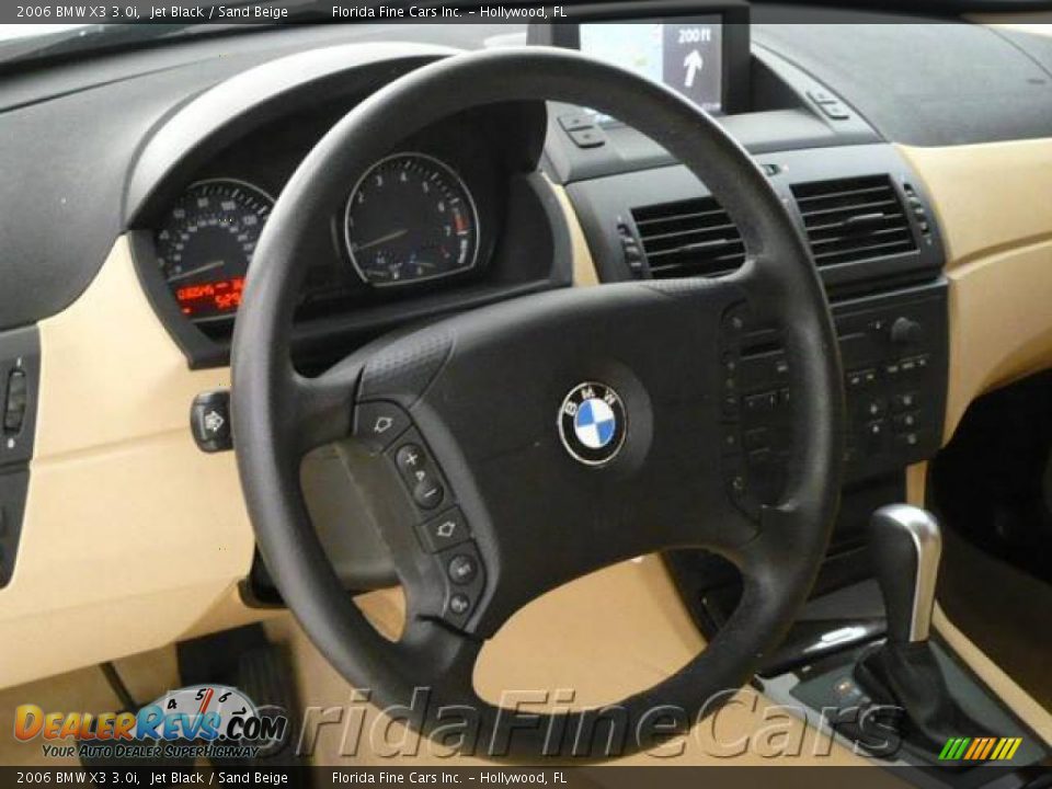 2006 BMW X3 3.0i Jet Black / Sand Beige Photo #17