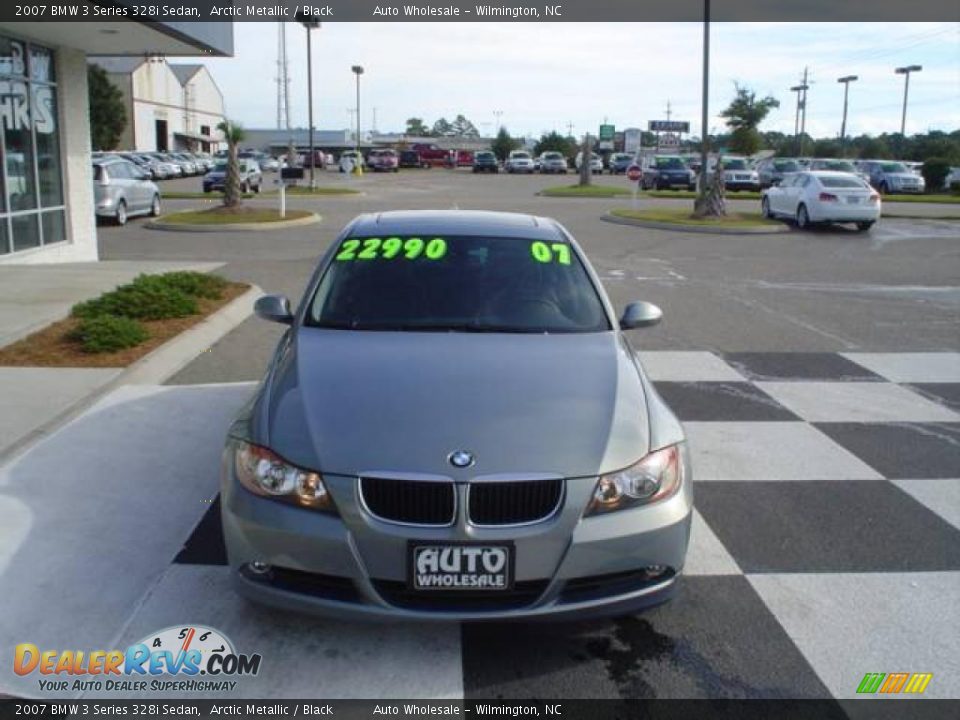 2007 BMW 3 Series 328i Sedan Arctic Metallic / Black Photo #2