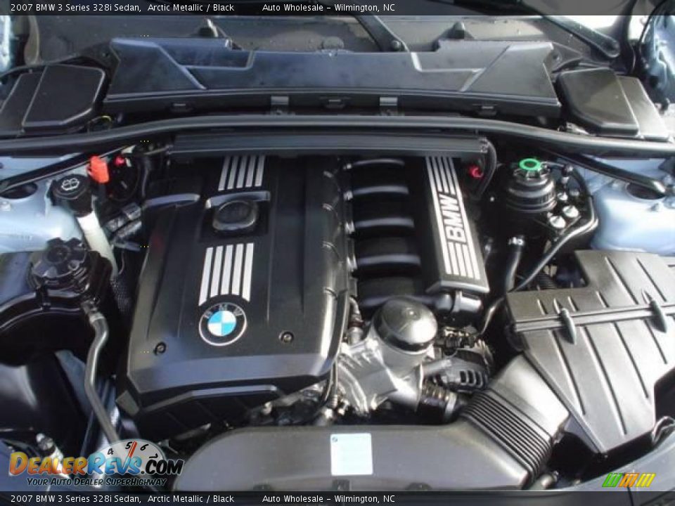 2007 BMW 3 Series 328i Sedan Arctic Metallic / Black Photo #6