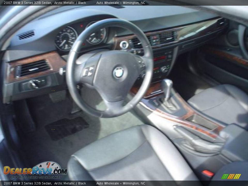 2007 BMW 3 Series 328i Sedan Arctic Metallic / Black Photo #9