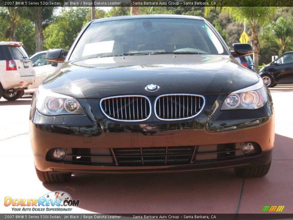 2007 BMW 5 Series 530i Sedan Jet Black / Beige Dakota Leather Photo #2