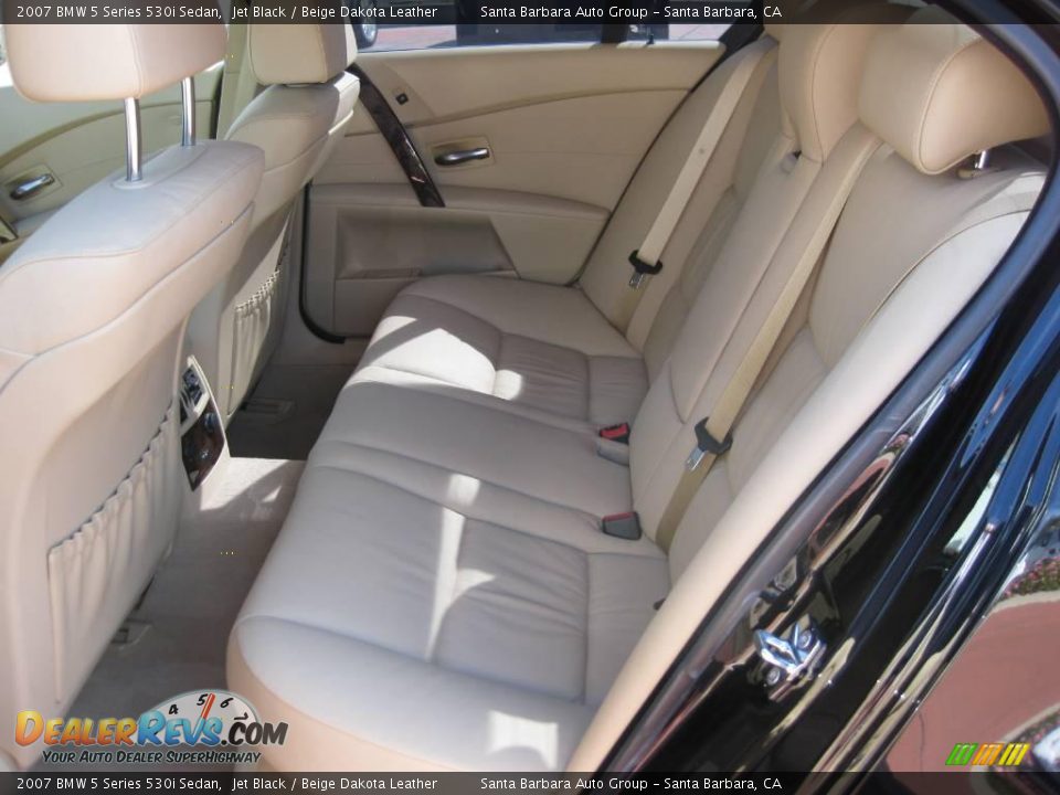 2007 BMW 5 Series 530i Sedan Jet Black / Beige Dakota Leather Photo #12