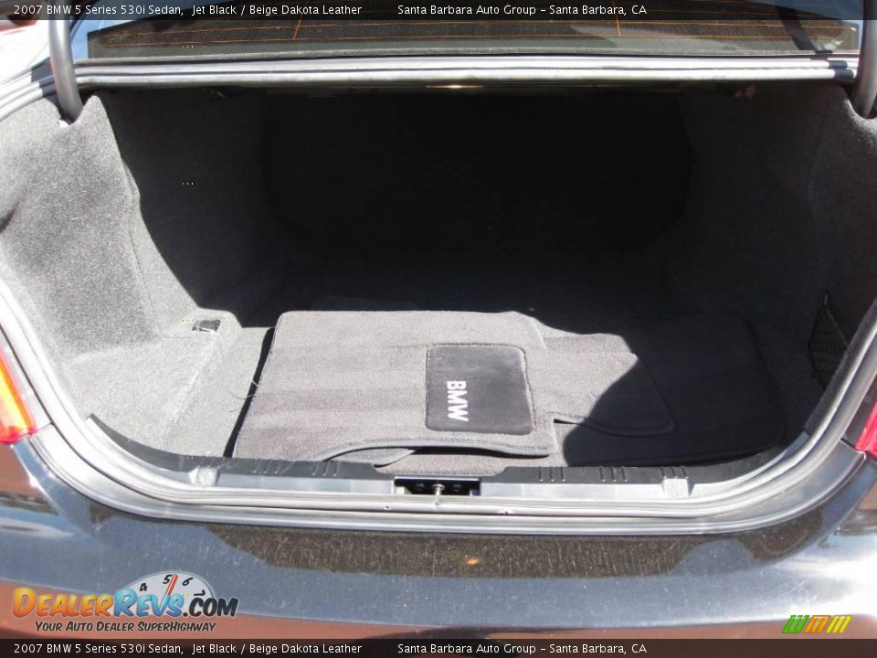 2007 BMW 5 Series 530i Sedan Jet Black / Beige Dakota Leather Photo #21