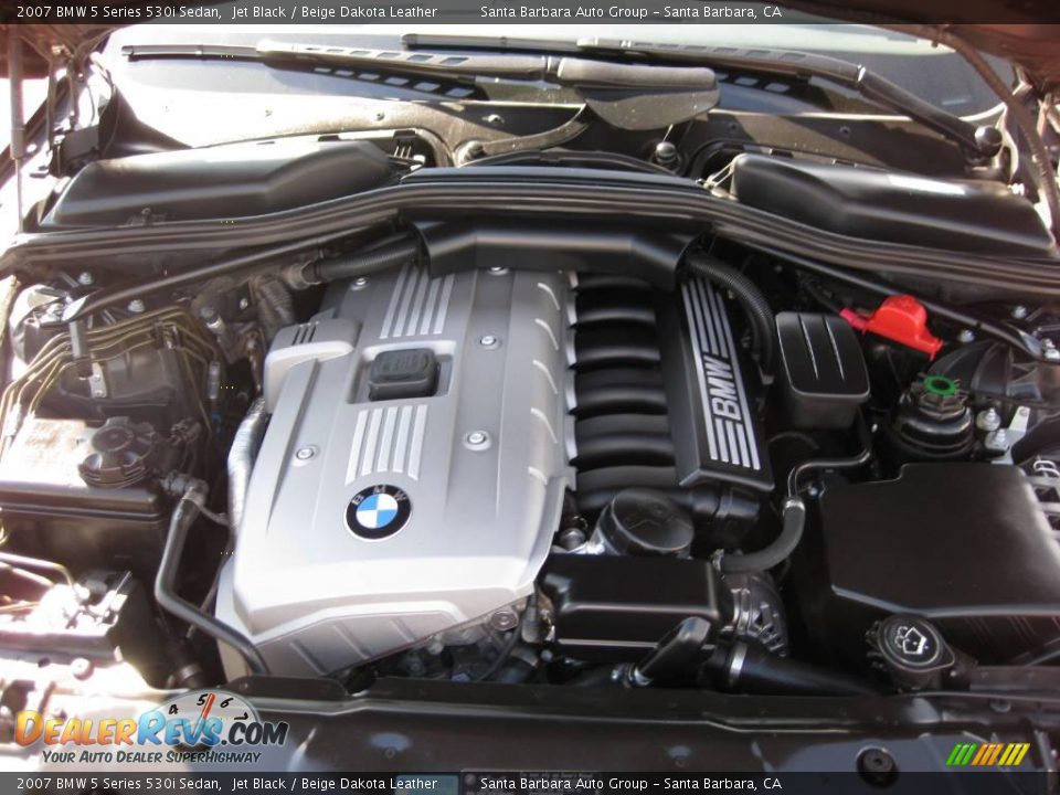 2007 BMW 5 Series 530i Sedan Jet Black / Beige Dakota Leather Photo #22