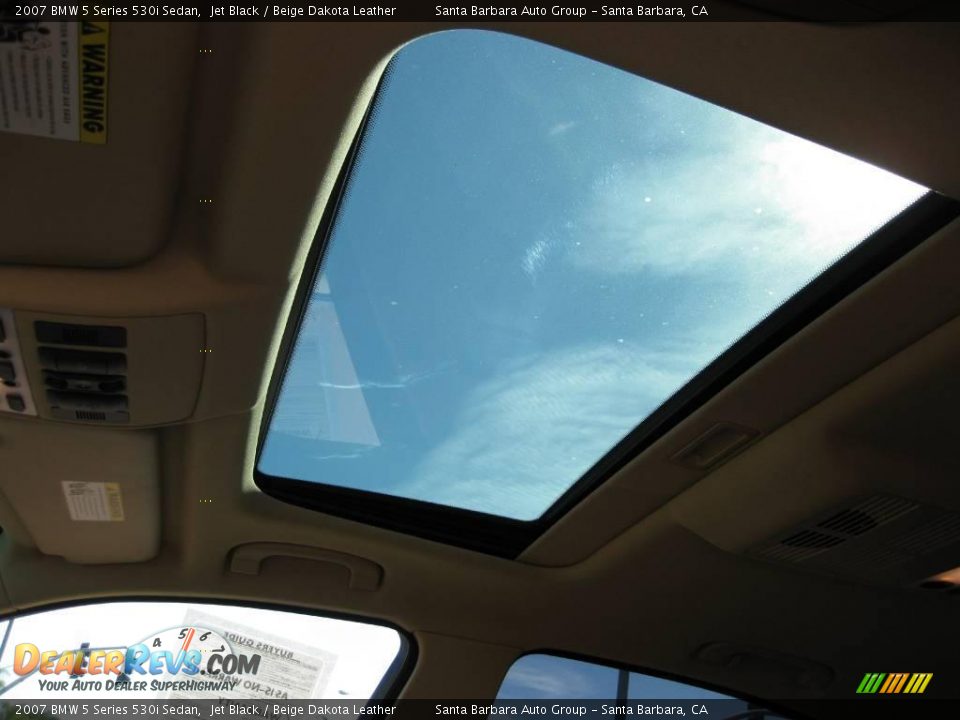 2007 BMW 5 Series 530i Sedan Jet Black / Beige Dakota Leather Photo #23