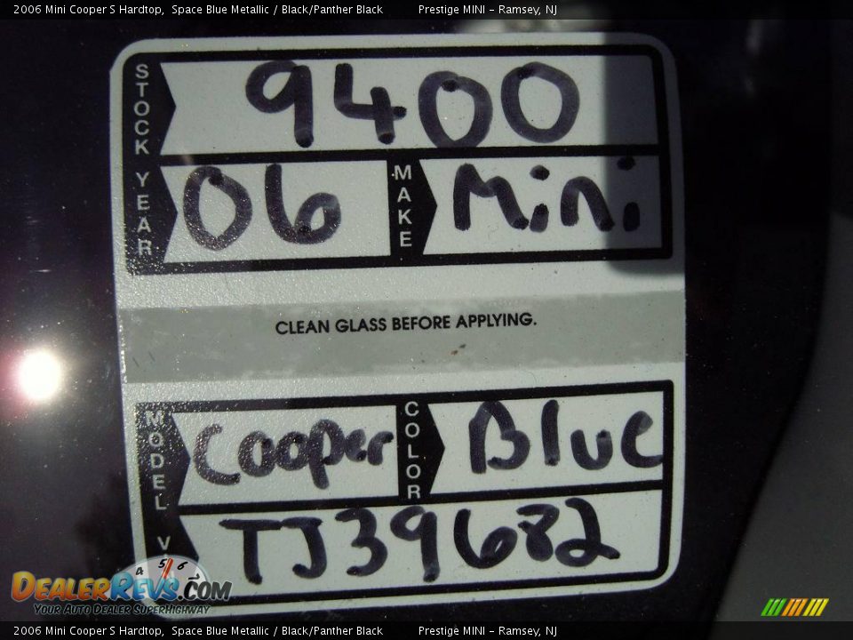 2006 Mini Cooper S Hardtop Space Blue Metallic / Black/Panther Black Photo #16
