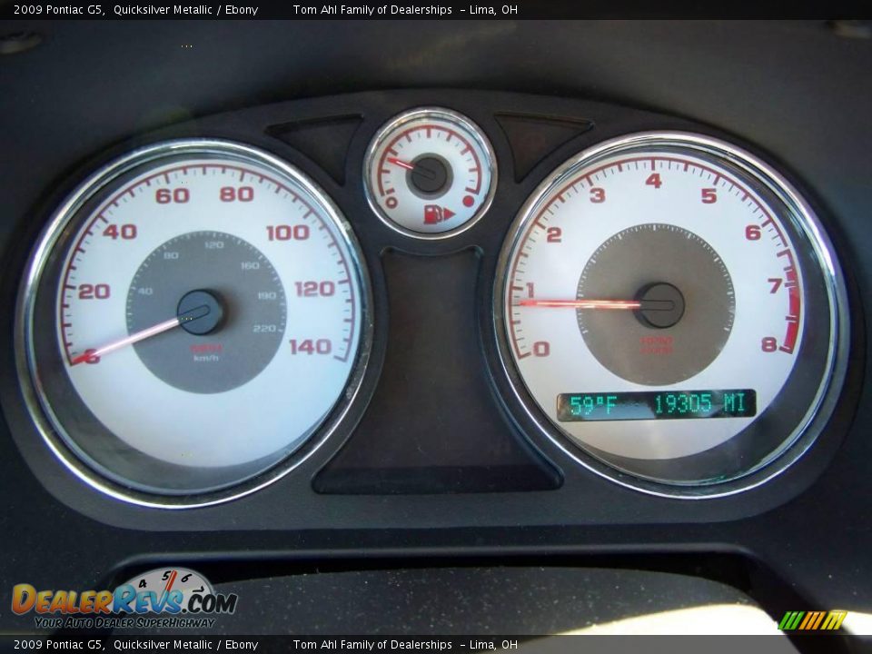 2009 Pontiac G5 Quicksilver Metallic / Ebony Photo #12