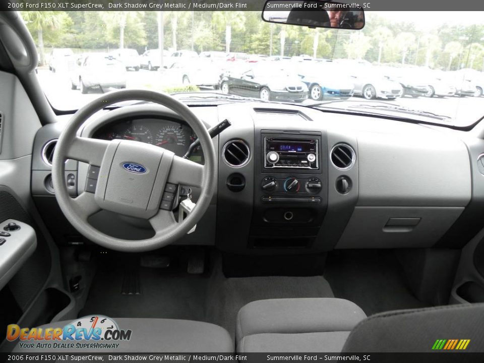 2006 Ford F150 XLT SuperCrew Dark Shadow Grey Metallic / Medium/Dark Flint Photo #3
